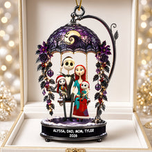 Load image into Gallery viewer, “Celebrate Your Spooky Family Bond!” - Cute Spooky Family Acrylic Ornament - Personalized Gift for Families Ornament PopCulturePrints
