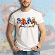 Load image into Gallery viewer, Personalized Pixar Cars Dad Shirt - Unique Gift for Dads Shirts PopCulturePrints
