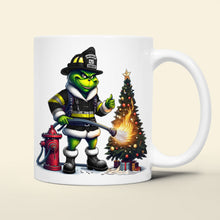 Load image into Gallery viewer, Personalized Firefighter Holiday Magic Mug Coffee Mug PopCulturePrints
