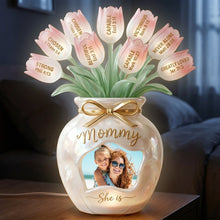 Load image into Gallery viewer, "Mommy, She Is Beautiful" - Personalized Acrylic Light Box - Gifts for Mom, Grandma, and All Special Women Light Box PopCulturePrints
