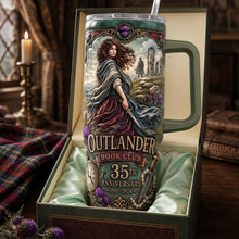 Load image into Gallery viewer, “Embrace Adventure with Every Sip!” - Fantasy Time Traveler 40oz Tumbler With Handle - Personalized Gift for Book Lovers, Travelers, and Special Occasions Tumbler Cup PopCulturePrints
