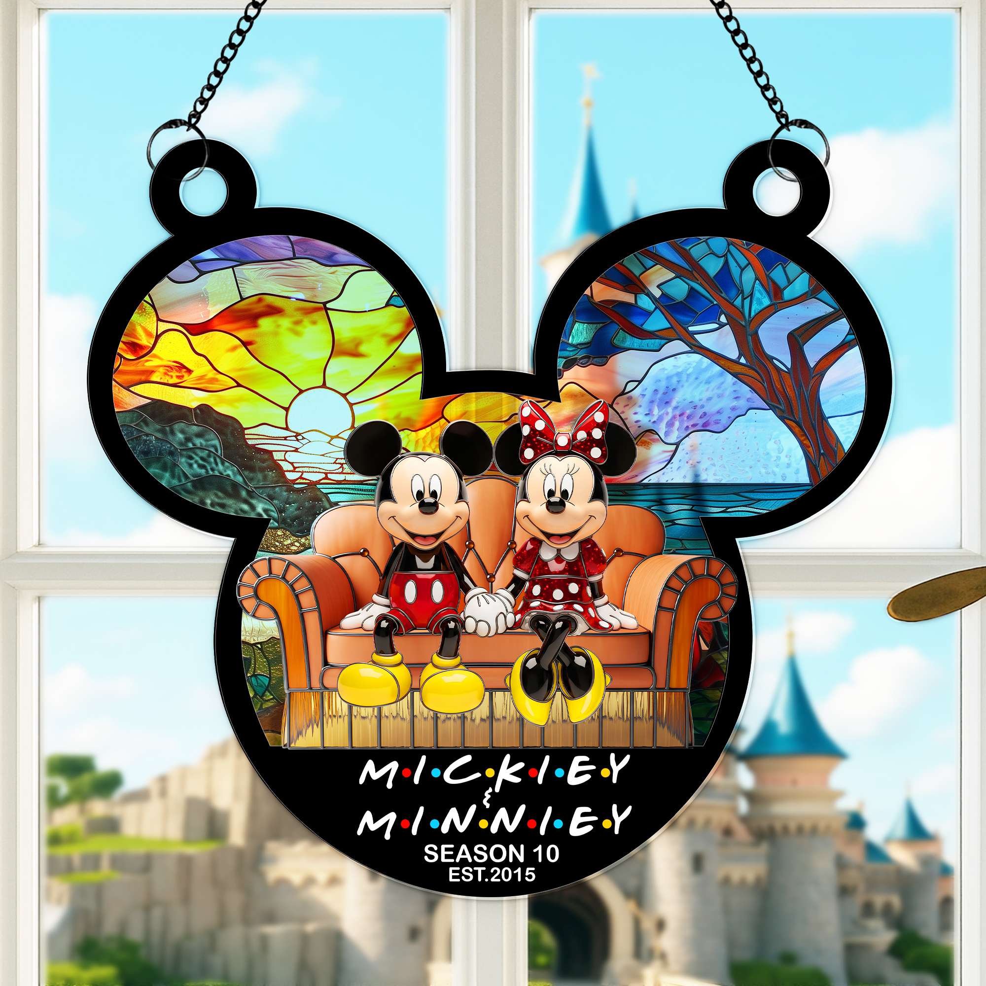 Cherished Moments with Mickey & Minnie - Personalized Anniversary Gift for Couples Ornament PopCulturePrints