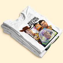 Load image into Gallery viewer, “Embrace the Funny Side of Fatherhood” - Fun Custom Photo Resting Dad Face Shirt - Personalized Gift for Dad, Grandpa, and Fathers Day Shirts PopCulturePrints
