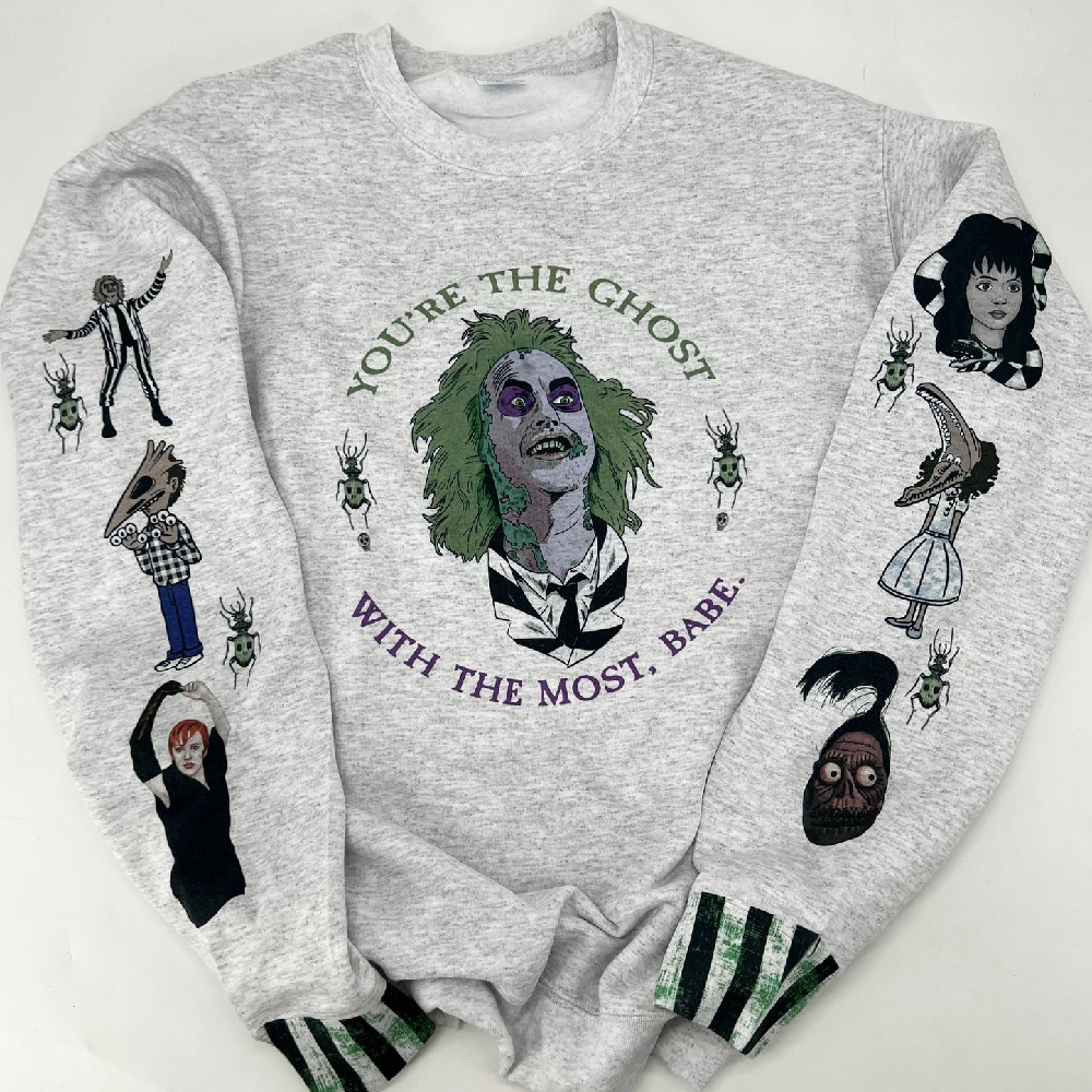 Horror Movie Fanatics Halloween Sweatshirt Featuring Classic Characters