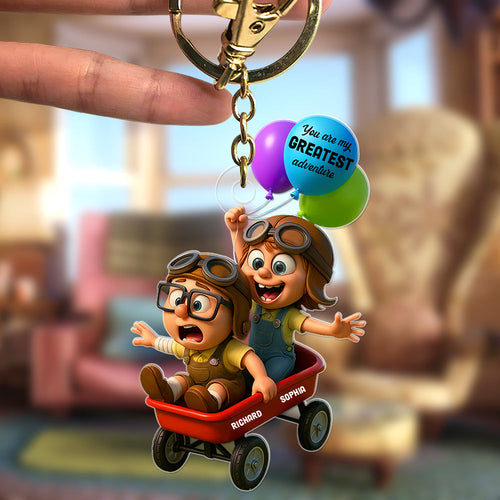 You Are My Greatest Adventure Keychain - Personalized Gifts for Couples Keychains PopCulturePrints