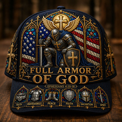 “Wear Your Faith with Pride” - Personalized Armor Of God Classic Cap - Custom Gift for Christians, Friends and Family Caps PopCulturePrints