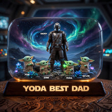 Load image into Gallery viewer, Yoda Best Dad - Personalized Galactic Hero Acrylic Plaque - Ideal Father's Day Gift Shaped Plaques PopCulturePrints
