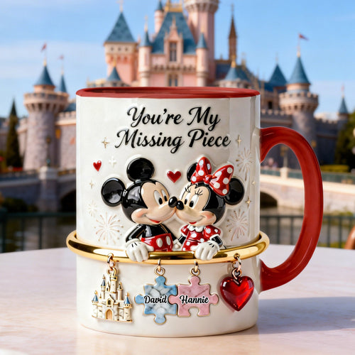You're My Missing Piece Mug - Personalized Gift for Couples Coffee Mug PopCulturePrints