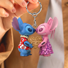 Load image into Gallery viewer, You're the Love I Got to Choose - Kissing Couple Acrylic Keychain | Personalized Gifts for Couples Keychains PopCulturePrints
