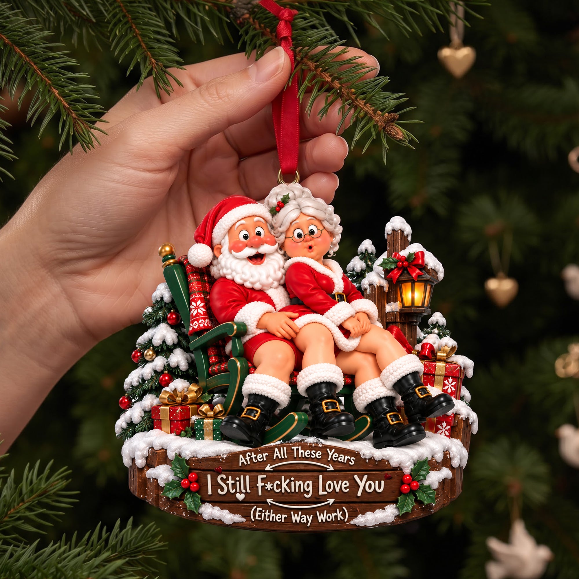 Love That Lasts - Personalized Christmas Ornament for Couples