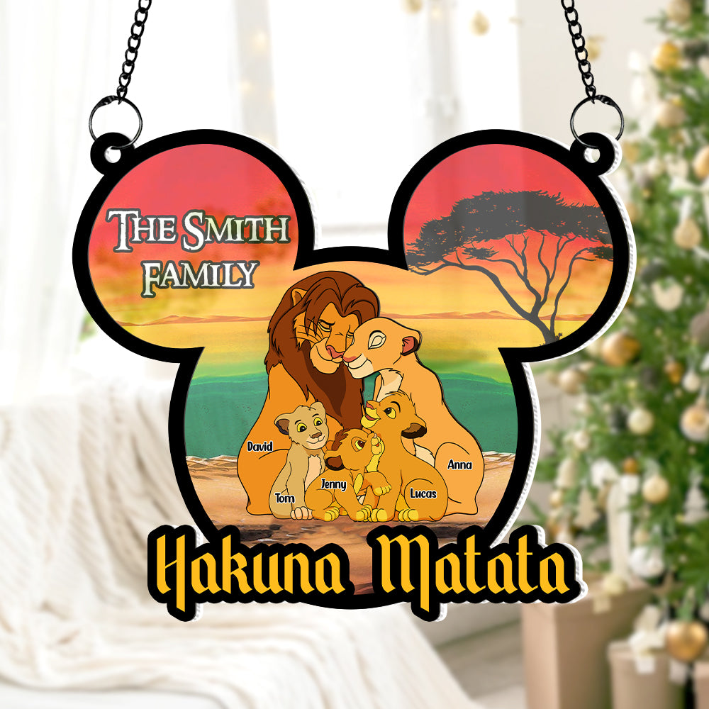 Personalized Hakuna Matata Family Ornament - Lion King Themed