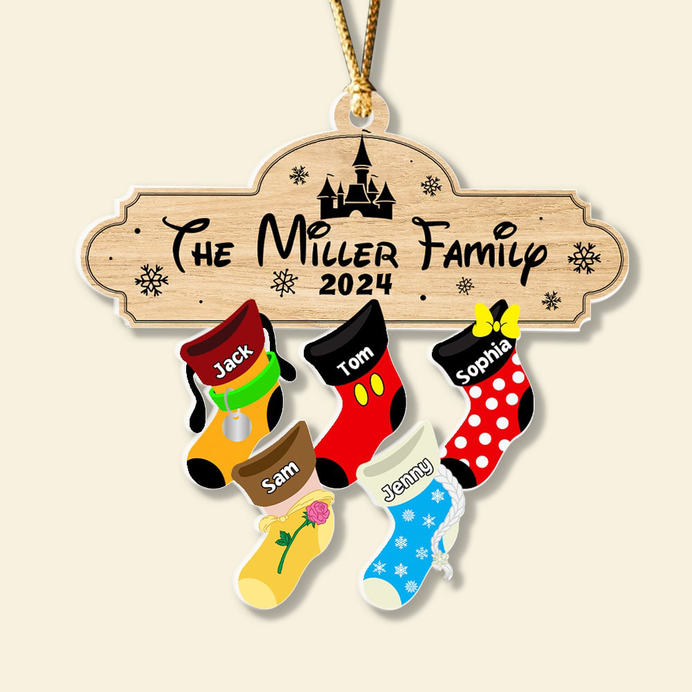 Personalized Christmas Family Stocking Ornament