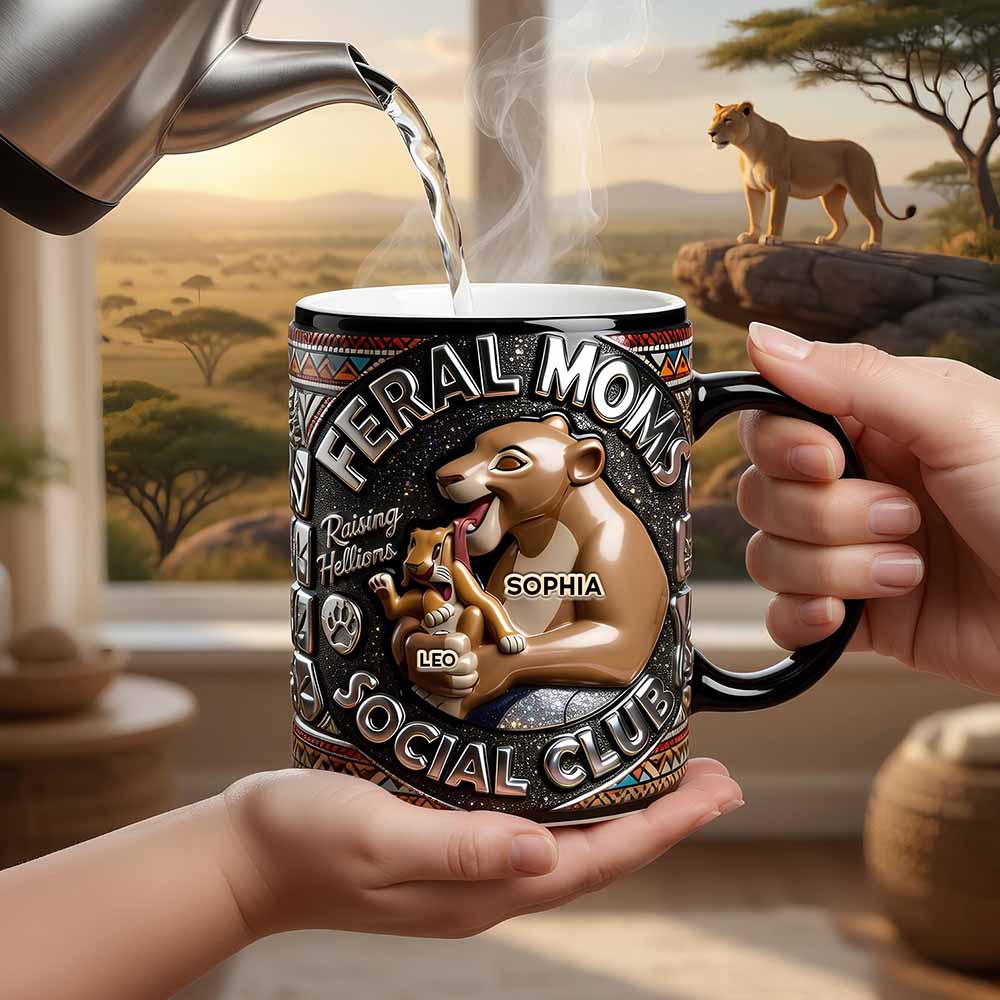 Feral Moms Social Club - Personalized Magic Mug for Loving Moms Coffee Mug PopCulturePrints