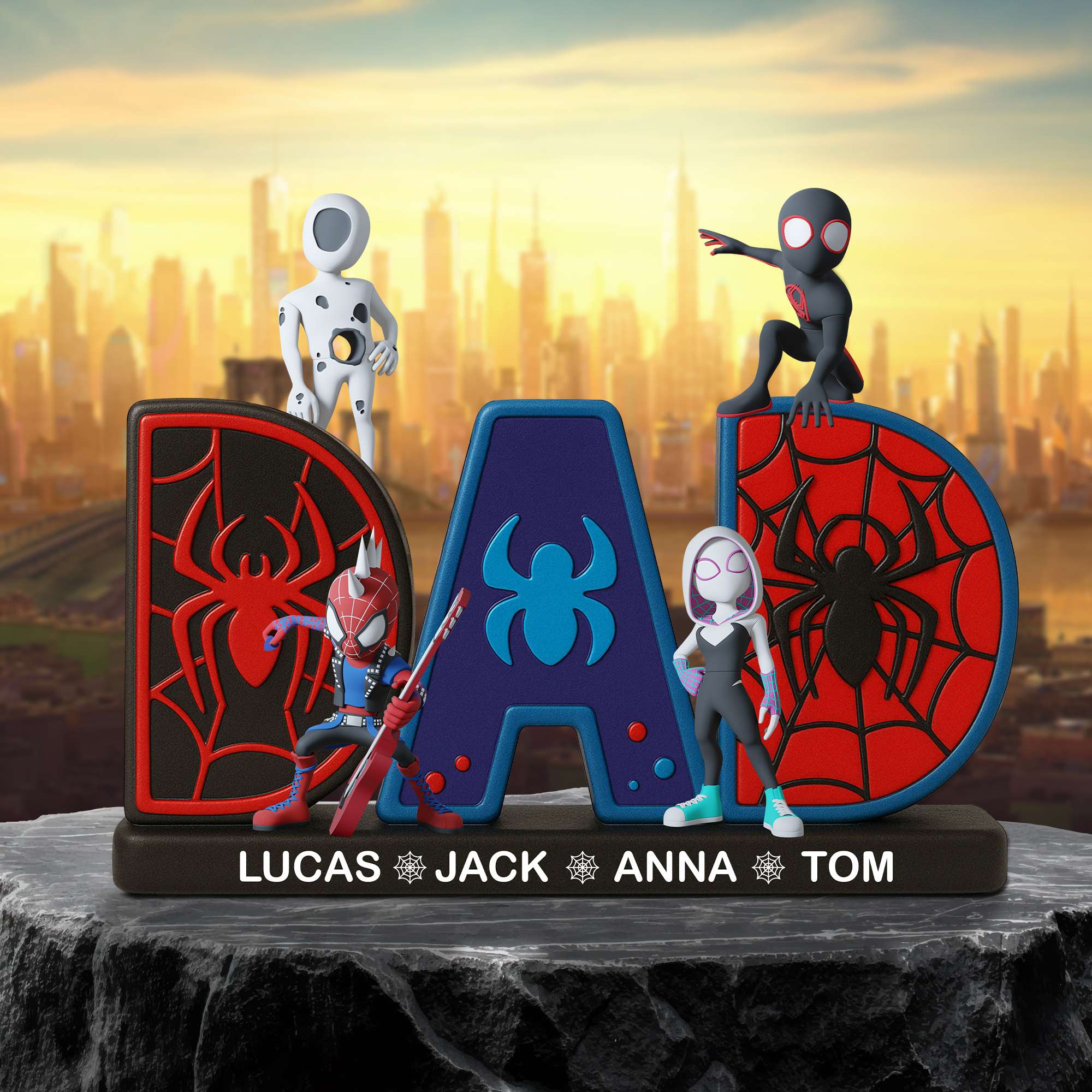 “Celebrate Your Super Dad!” - Personalized Dad Acrylic Plaque - Unique Gift for Dad, Grandpa, and More Shaped Plaques PopCulturePrints