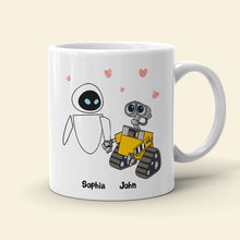 Load image into Gallery viewer, Personalized Couple Mugs - Whole Heart for Life | Perfect Valentine&#39;s Day Gifts Coffee Mug PopCulturePrints
