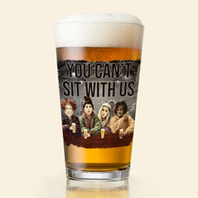 Load image into Gallery viewer, Personalized Halloween Beer Glass - You Can&#39;t Sit With Us
