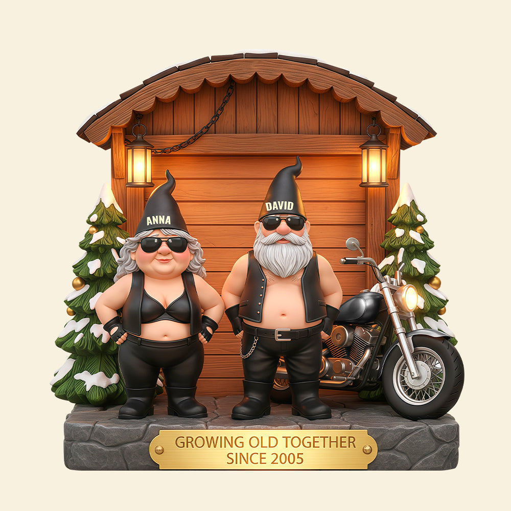 Growing Old Together - Personalized Acrylic Light Box for Biker Couples Light Box PopCulturePrints