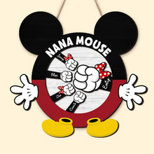 Load image into Gallery viewer, Personalized Nana Mouse Family Wood Sign Wood Sign PopCulturePrints
