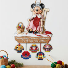 Load image into Gallery viewer, The Only Thing I Love More Than Knitting is Being Grandma - Personalized Grandkids Wood Sign Wood Sign PopCulturePrints
