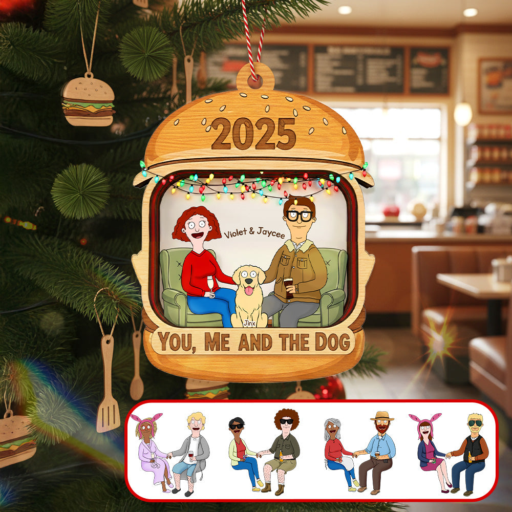 You, Me and the Dogs - Personalized Christmas Ornament for Dog Lovers Ornament PopCulturePrints