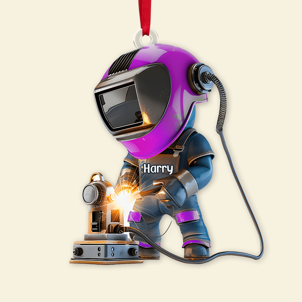 Custom Welder Christmas Ornament - Personalized Name Gift Ornament PopCulturePrints