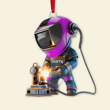 Load image into Gallery viewer, Custom Welder Christmas Ornament - Personalized Name Gift Ornament PopCulturePrints
