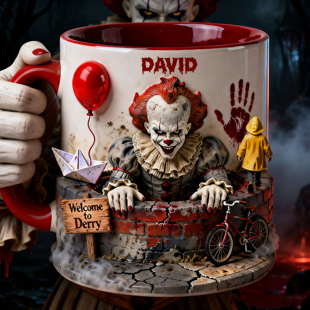 "Embrace Your Fears" - Customizable Horror Coffee Accent Mug - A Spooktacular Gift for Horror Lovers, Friends, and Family Coffee Mug PopCulturePrints