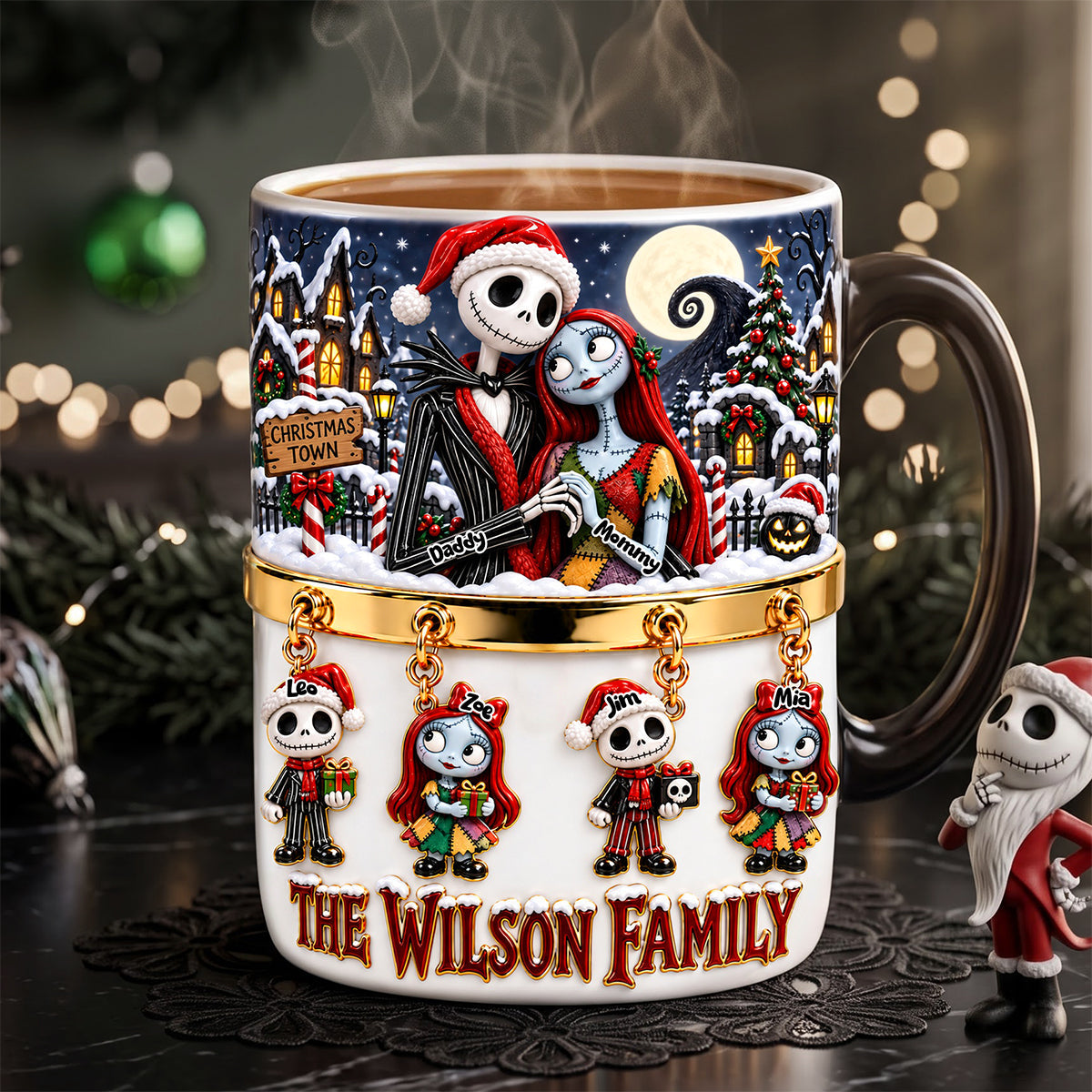“Celebrate Family Togetherness in Dark Wonderland” - Dark Wonderland Family Magic Mug, Personalized Gift for Family