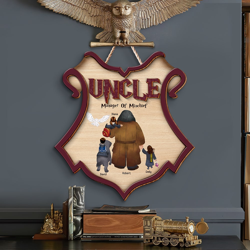 Personalized Uncle Manager of Mischief Sign - Harry Potter Themed Gift