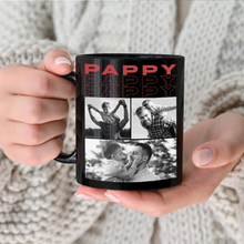 Load image into Gallery viewer, Custom Photo B&amp;W Daddy Grandpa - Personalized Black Mug for Father&#39;s Day Mug PopCulturePrints
