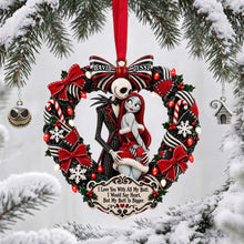 Load image into Gallery viewer, "I Love You With All My Butt" - Spooky Naughty Couples Acrylic Ornament - Personalized Christmas Gift for Couples Ornament PopCulturePrints
