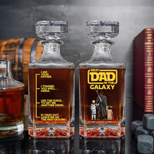 Load image into Gallery viewer, Best Dad in the Galaxy - Personalized Whiskey Bottle Whiskey Bottle PopCulturePrints
