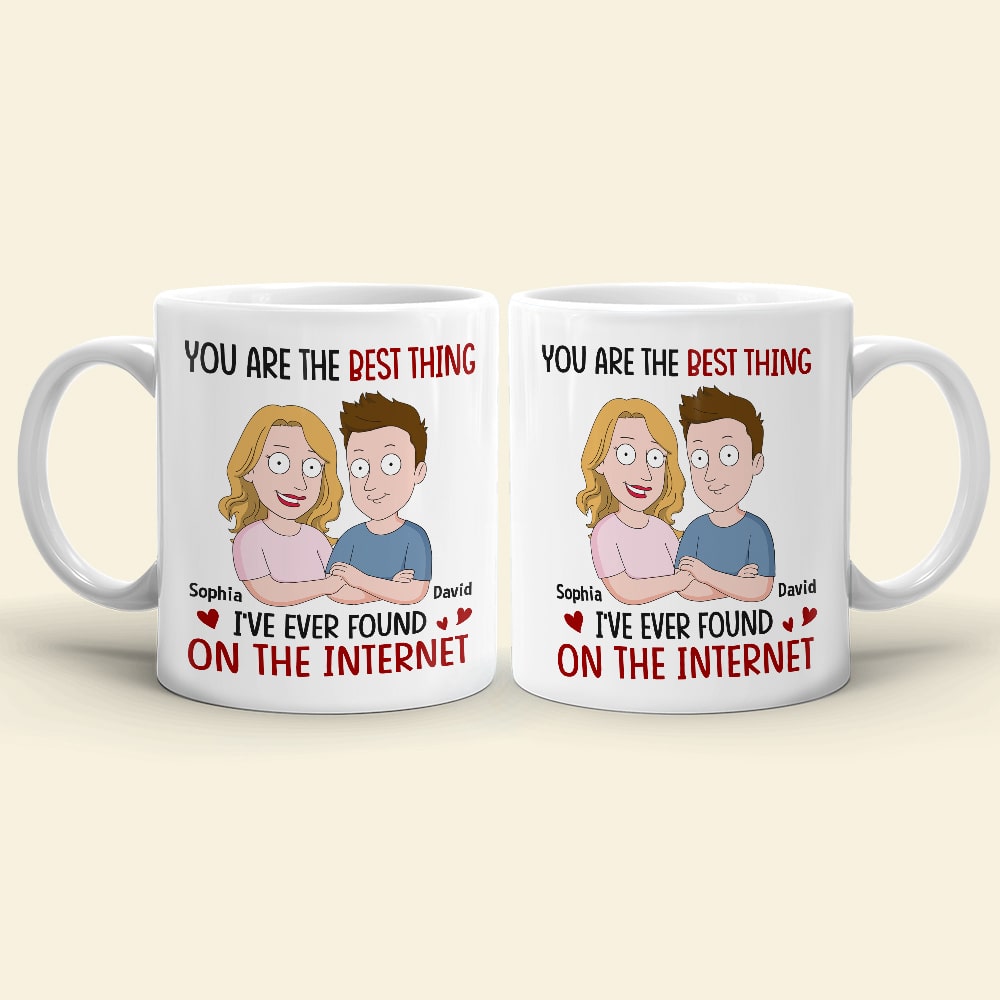Personalized Cartoon Couple Mug | Unique Valentine’s Day Gifts for Partners Coffee Mug PopCulturePrints