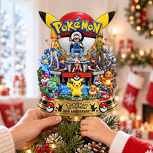 Load image into Gallery viewer, "Celebrate 30 Years of Pokémon!" - Personalized Acrylic Christmas Tree Topper - A Perfect Gift for Game Lovers Ornament PopCulturePrints
