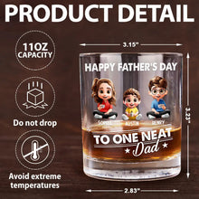 Load image into Gallery viewer, Cheers to the Neat Dad - Personalized Whiskey Glass for Father&#39;s Day Whiskey Glass PopCulturePrints
