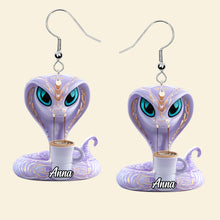Load image into Gallery viewer, Unleash Your Style - Slaying Snake Personalized Acrylic Earrings Earrings PopCulturePrints
