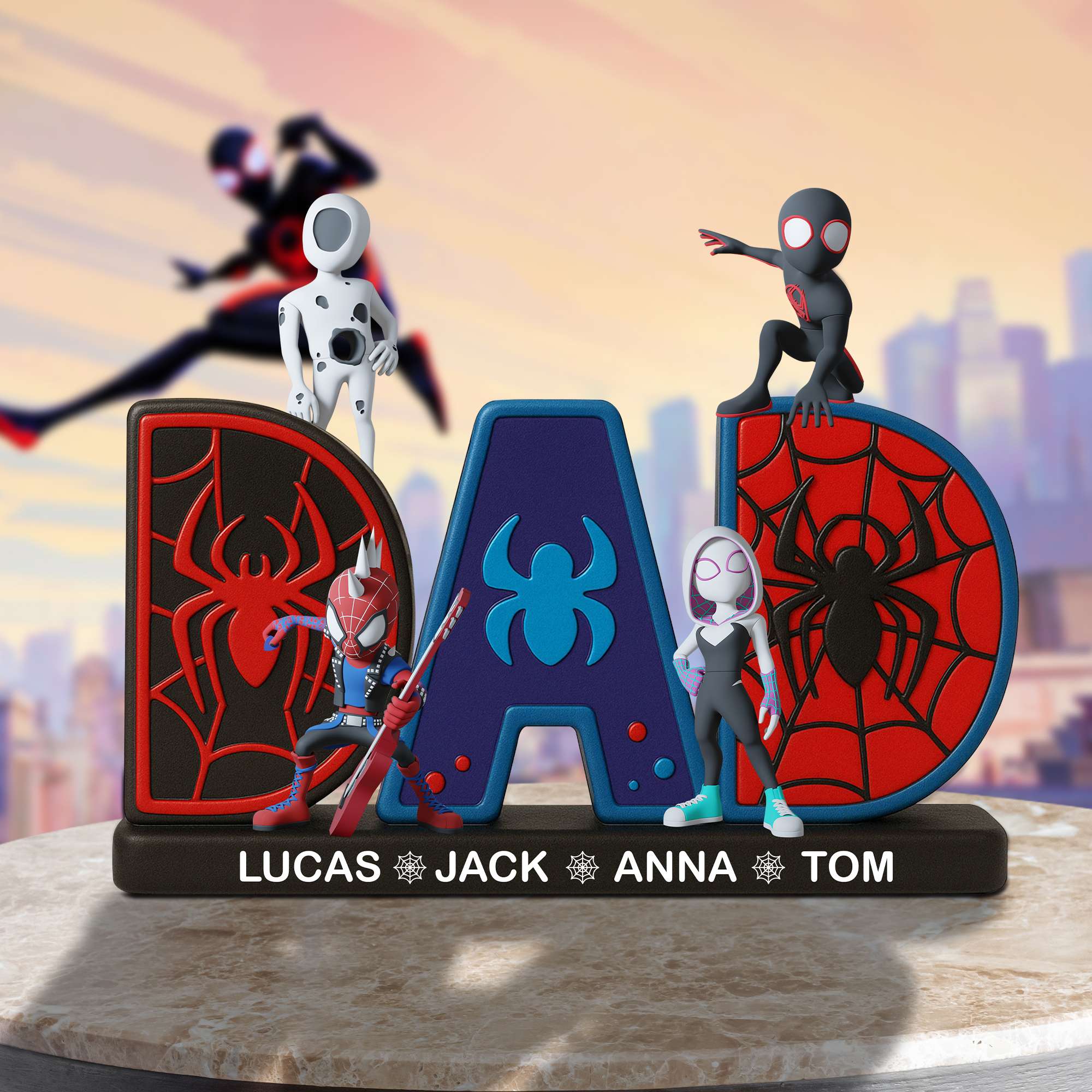 “Celebrate Your Super Dad!” - Personalized Dad Acrylic Plaque - Unique Gift for Dad, Grandpa, and More Shaped Plaques PopCulturePrints