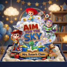 Load image into Gallery viewer, Aim For The Sky Acrylic Plaque - Personalized Gift for Teachers
