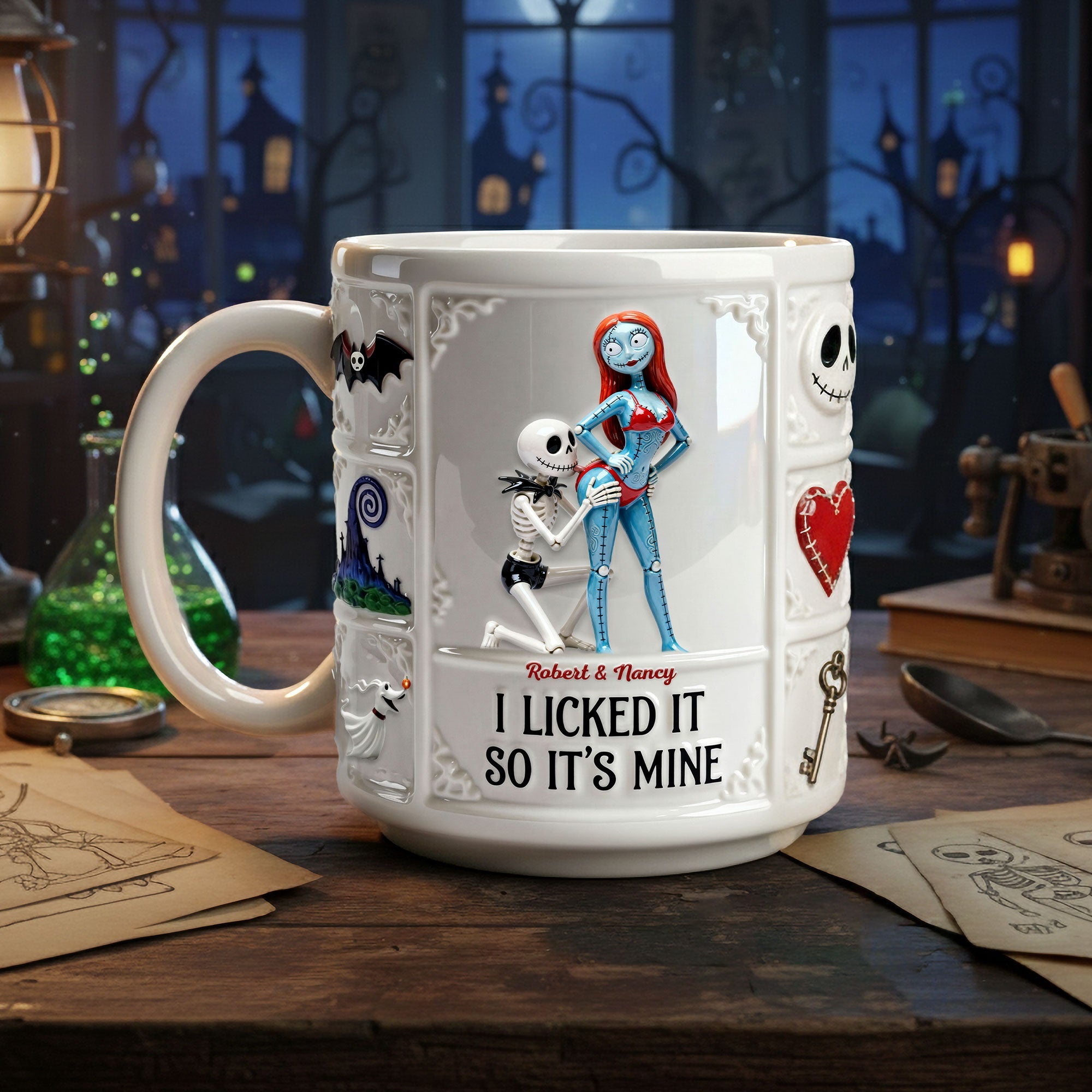 I Licked It So It’s Mine - Personalized Naughty Couple White Mug Coffee Mug PopCulturePrints