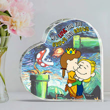 Load image into Gallery viewer, Personalized Heart Shaped Acrylic Plaque - My Love Grows Shaped Plaques PopCulturePrints
