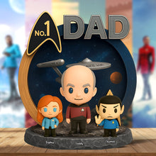 Load image into Gallery viewer, &quot;The Universe Celebrates Dad!&quot; - Galaxy Dad Acrylic Plaque - Personalized Gift for Father&#39;s Day, Gift for Dad or Grandpa Shaped Plaques PopCulturePrints
