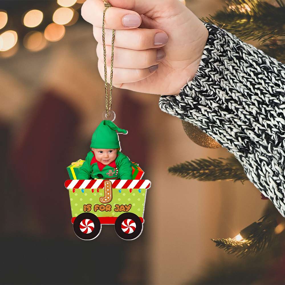 Personalized Christmas Ornament for Kids - Custom Photo & Name Ornament PopCulturePrints