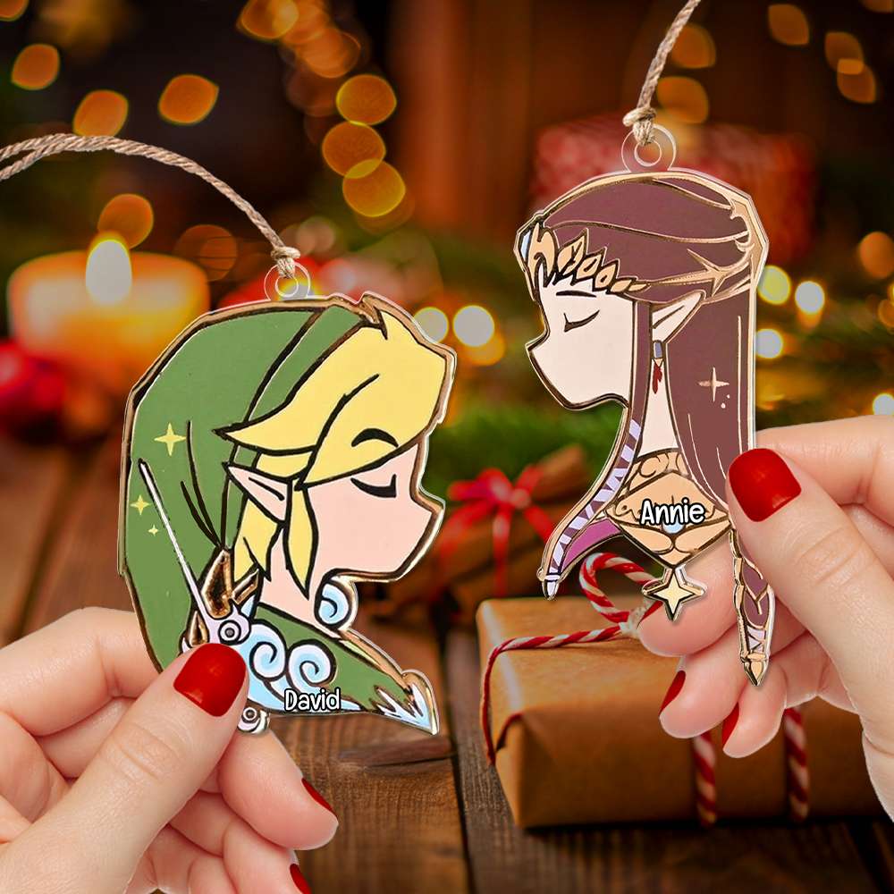 Custom Couple Christmas Ornament | Personalized Fantasy Design | Valentine's Day Gifts Ornament PopCulturePrints