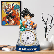 Load image into Gallery viewer, It's 420 Somewhere - Personalized Anime Desk Clock for Weed Lovers Clock Plaques PopCulturePrints
