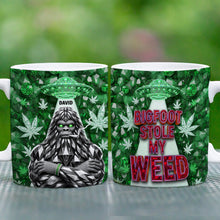 Load image into Gallery viewer, Bigfoot Stole My Weed Mug - Personalized Gift for Smoking Lovers Coffee Mug PopCulturePrints
