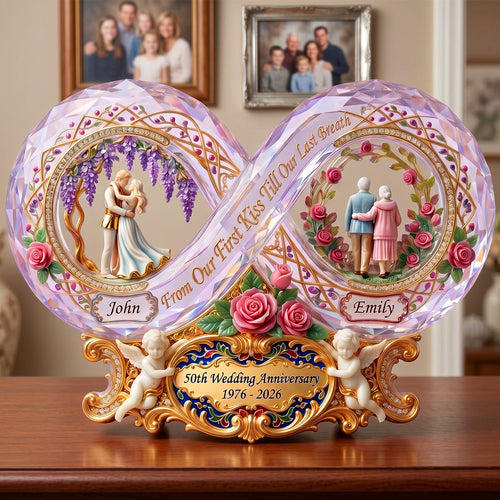 A Lifetime Of Love Acrylic Plaque: Personalized Keepsake for Your Loved Ones Shaped Plaques PopCulturePrints