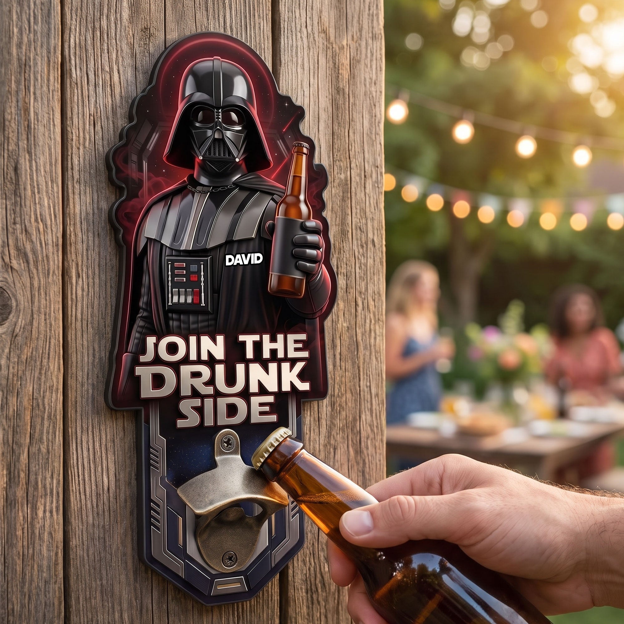 Join the Drunk Side - Personalized Warrior Wall Hanging Bottle Opener