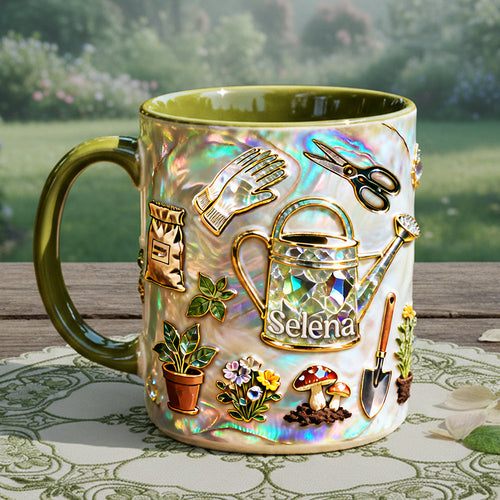 Gardening Coffee Accent Mug - Personalized Gifts for Garden Lovers Coffee Mug PopCulturePrints