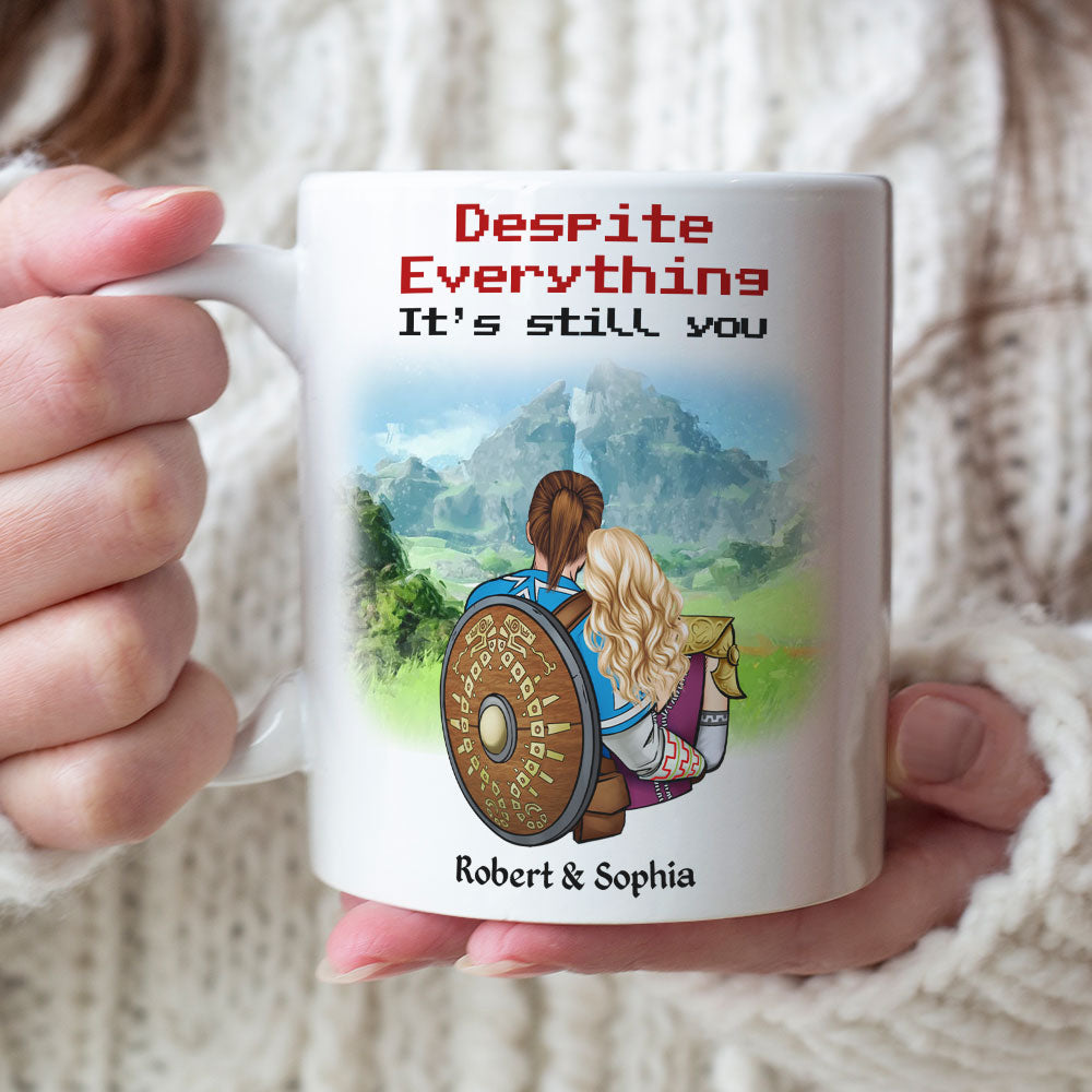 Personalized Gamer Couple Mug - Unique Valentine’s Day Gifts for Gamers Coffee Mug PopCulturePrints