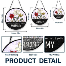 Load image into Gallery viewer, &quot;Nana&#39;s Blooming Joy&quot; - Personalized Stained Glass Suncatcher - A Meaningful Gift for Grandma, Mom, and Loved Ones Suncatcher Ornament PopCulturePrints
